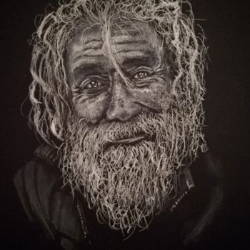 Drawing titled "Simply smile" by Sergio Leone, Original Artwork, Charcoal