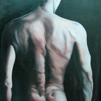 Painting titled "NU MASCULIN" by Sergio Maistri, Original Artwork, Oil