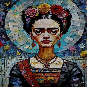 Arte digitale intitolato "Frida Kahlo" da Sérgio Miranda, Opera d'arte originale, Immagine generata dall'IA