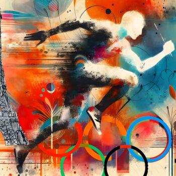Arts numériques intitulée "Arte e esporte" par Sérgio Miranda, Œuvre d'art originale, Image générée par l'IA