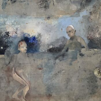 Peinture intitulée "La forme humaine n'…" par Sergio Padovani, Œuvre d'art originale, Huile Monté sur Autre panneau rigide