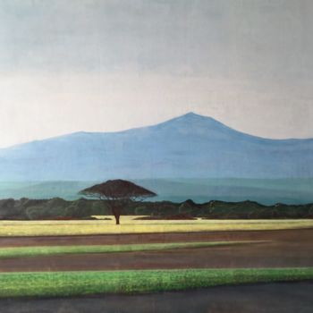 Peinture intitulée "Savana africana" par Sergio Repossini, Œuvre d'art originale, Acrylique