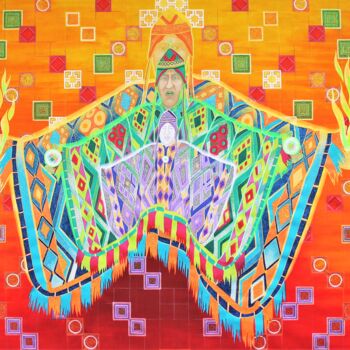 Картина под названием "El Poder del Encant…" - Sergio Rey Sun Han, Подлинное произведение искусства, Акрил