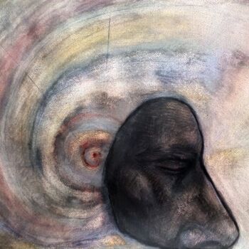 Peinture intitulée "Io maschera" par Sergio Totaro, Œuvre d'art originale, Aquarelle