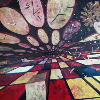 Painting titled "Entropy of Time" by Sergio Arcos, Original Artwork, Oil