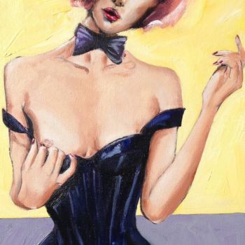 Painting titled "Girl toy" by Sergio Koptev, Original Artwork, Oil