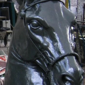 Sculpture titled "Horse head" by Sergio Peraza, Original Artwork