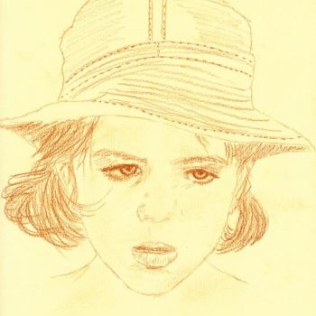 Drawing titled "Francesca" by Sérgio Vieira Da Silva - Sévis, Original Artwork