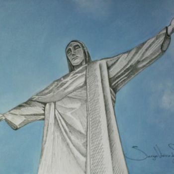 Painting titled "Cristo Redentor" by Sérgio Vieira Da Silva - Sévis, Original Artwork