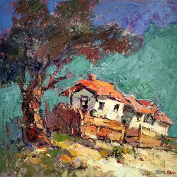 제목이 ""Vieillesse maisonn…"인 미술작품 Sergiu Rusu로, 원작, 기름 나무 들것 프레임에 장착됨