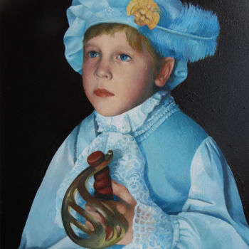 Картина под названием "Princeps" - Serg Louki, Подлинное произведение искусства, Масло Установлен на Деревянная рама для нос…