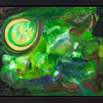 Painting titled "Spirale (avec cadre)" by Carole L'Archer, Original Artwork, Acrylic