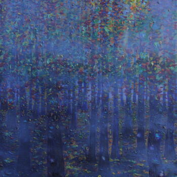 Картина под названием "Forest Fog" - Serguei Borodouline, Подлинное произведение искусства, Акрил
