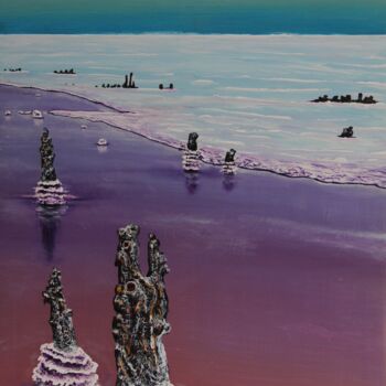 Painting titled "Salt Lake" by Serguei Borodouline, Original Artwork, Acrylic
