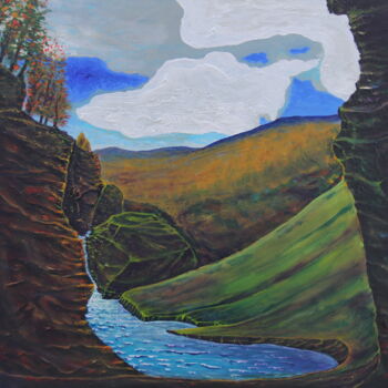 Malerei mit dem Titel "Altai" von Serguei Borodouline, Original-Kunstwerk, Acryl