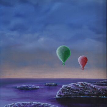 Peinture intitulée "Baloon series-3" par Serguei Borodouline, Œuvre d'art originale, Huile