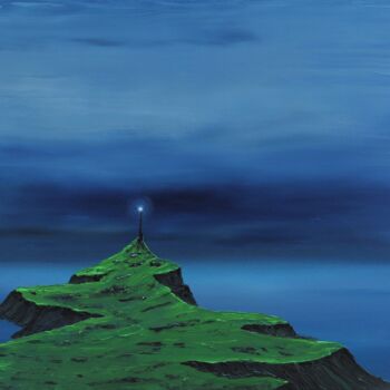 Картина под названием "Beacon Hill" - Serguei Borodouline, Подлинное произведение искусства, Масло