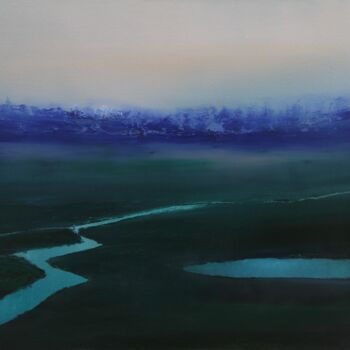 Картина под названием "Blue Forest" - Serguei Borodouline, Подлинное произведение искусства, Масло