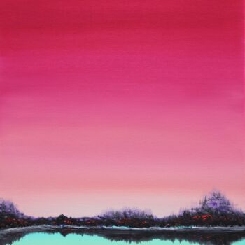 Peinture intitulée "Crimson Dawn" par Serguei Borodouline, Œuvre d'art originale, Huile