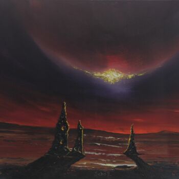 Картина под названием "Flare" - Serguei Borodouline, Подлинное произведение искусства, Масло