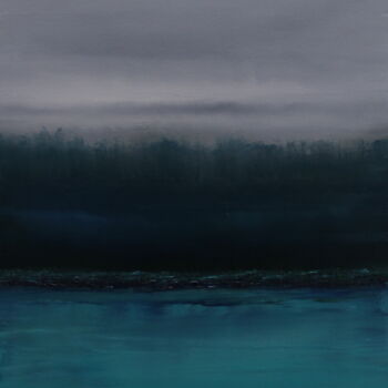 Peinture intitulée "Foggy Dusk" par Serguei Borodouline, Œuvre d'art originale, Huile