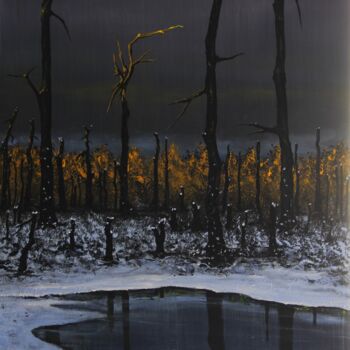 Peinture intitulée "Last Gleam" par Serguei Borodouline, Œuvre d'art originale, Acrylique