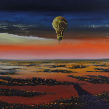 Painting titled "Over the Wasteland" by Serguei Borodouline, Original Artwork, Oil