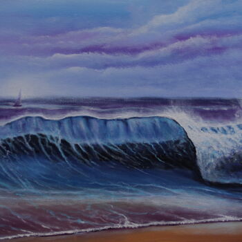 Peinture intitulée "Wave" par Serguei Borodouline, Œuvre d'art originale, Acrylique