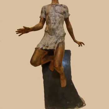 Sculpture intitulée "Warrior" par Serhii Brylov, Œuvre d'art originale, Bronze