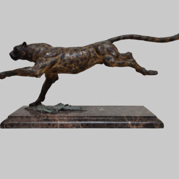 Sculpture intitulée "Guepard" par Serhii Brylov, Œuvre d'art originale, Bronze