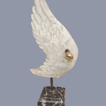 Escultura titulada "Angel Wing" por Serhii Brylov, Obra de arte original, Piedra