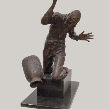 Sculpture intitulée "Tevye the milkman o…" par Serhii Brylov, Œuvre d'art originale, Bronze
