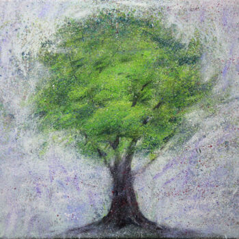 Ζωγραφική με τίτλο "Tree of Life" από Serhii Cherniakovskyi, Αυθεντικά έργα τέχνης, Λάδι Τοποθετήθηκε στο Ξύλινο φορείο σκελ…
