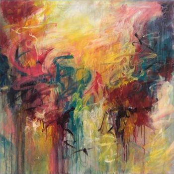 제목이 "Colorful Painting A…"인 미술작품 Serhii Sakharov로, 원작, 아크릴 나무 들것 프레임에 장착됨
