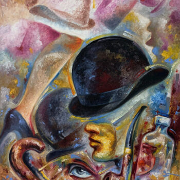 Pittura intitolato "Bowlers" da Serhii Voichenko, Opera d'arte originale, Olio