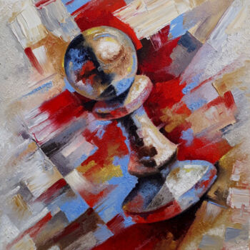 Картина под названием "Pawn" - Serhii Voichenko, Подлинное произведение искусства, Масло