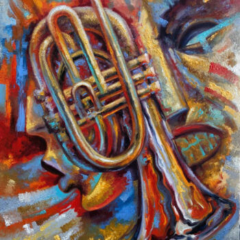 Malerei mit dem Titel "Deep Jazz" von Serhii Voichenko, Original-Kunstwerk, Öl