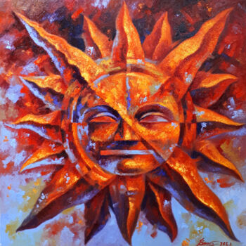 Schilderij getiteld "The sun is shining…" door Serhii Voichenko, Origineel Kunstwerk, Olie