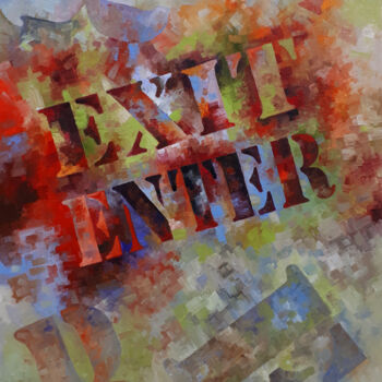 Painting titled "EXIT-ENTER" by Serhii Voichenko, Original Artwork, Oil