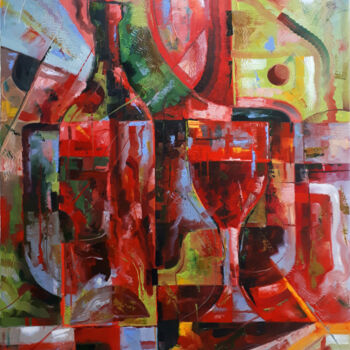 Peinture intitulée "Cherry wine" par Serhii Voichenko, Œuvre d'art originale, Huile