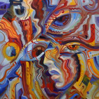 Peinture intitulée "Psychedelic" par Serhii Voichenko, Œuvre d'art originale, Huile