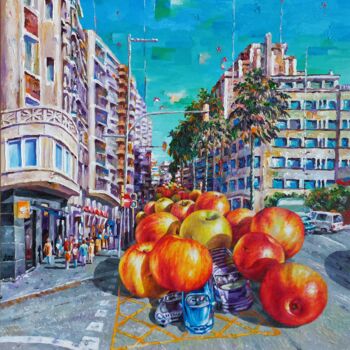 Pittura intitolato "Barcelona. Travesse…" da Serhii Zavarzin, Opera d'arte originale, Acrilico
