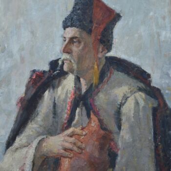 Pittura intitolato "Old Cossack" da Serhii, Opera d'arte originale, Olio