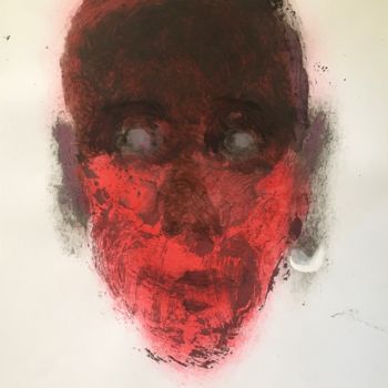 Peinture intitulée "Red Head" par Sergii Shkoliar, Œuvre d'art originale, Acrylique