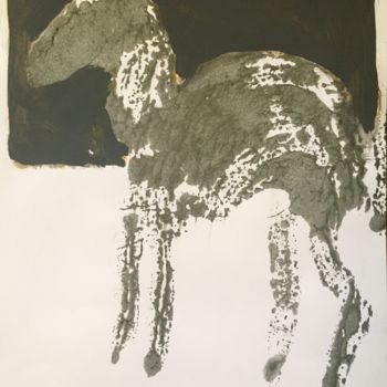 Painting titled "Foal" by Sergii Shkoliar, Original Artwork, Acrylic