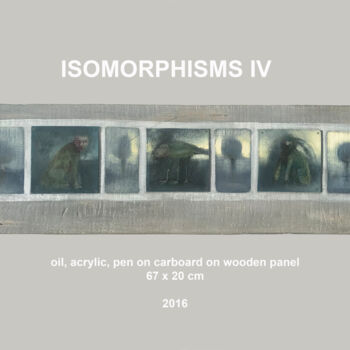 Painting titled "ISOMORPHISMS IV" by Sergii Shkoliar, Original Artwork, Oil Mounted on Wood Panel