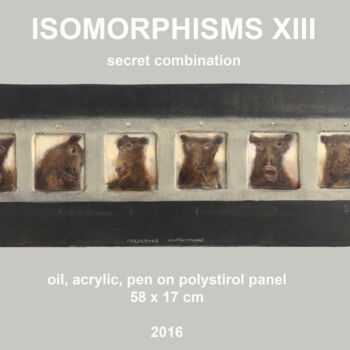 Painting titled "ISOMORPHISMS XIII" by Sergii Shkoliar, Original Artwork, Acrylic Mounted on Other rigid panel