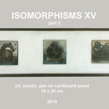 Painting titled "ISOMORPHISMS XV p.2" by Sergii Shkoliar, Original Artwork, Acrylic Mounted on Cardboard