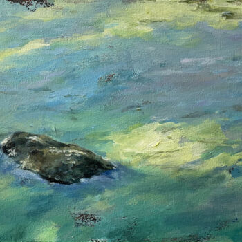 Peinture intitulée "" The Summer waters"" par Marina Shavyrina-Shkoliar, Œuvre d'art originale, Acrylique Monté sur Châssis…