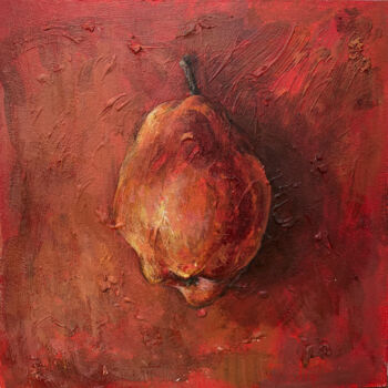 Peinture intitulée ""Red pear response…" par Marina Shavyrina-Shkoliar, Œuvre d'art originale, Acrylique